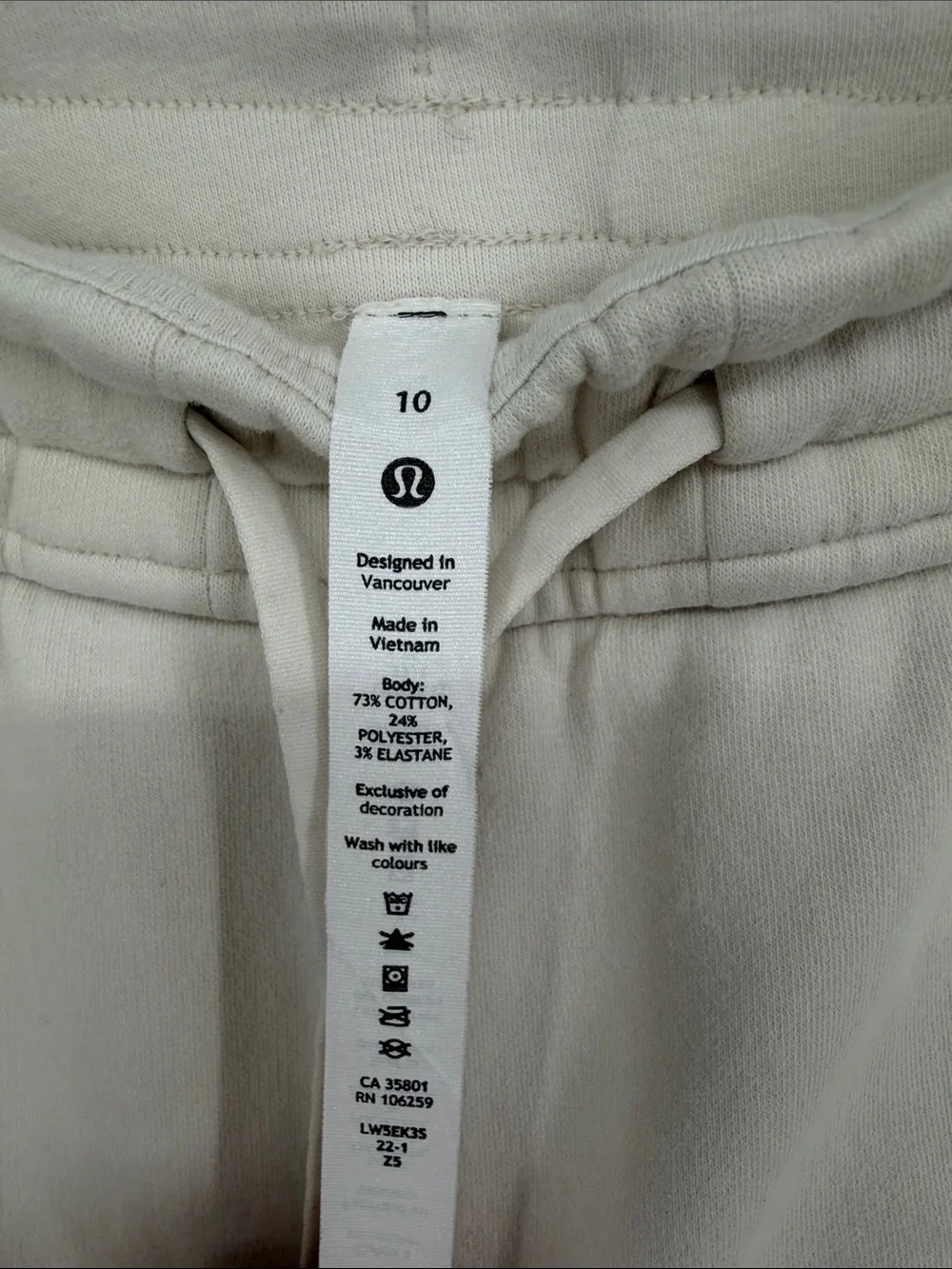 Lululemon Loungeful Straight Leg Pants White Opal Size 10